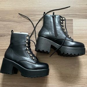 Nasty Gal Black Chunky Boots